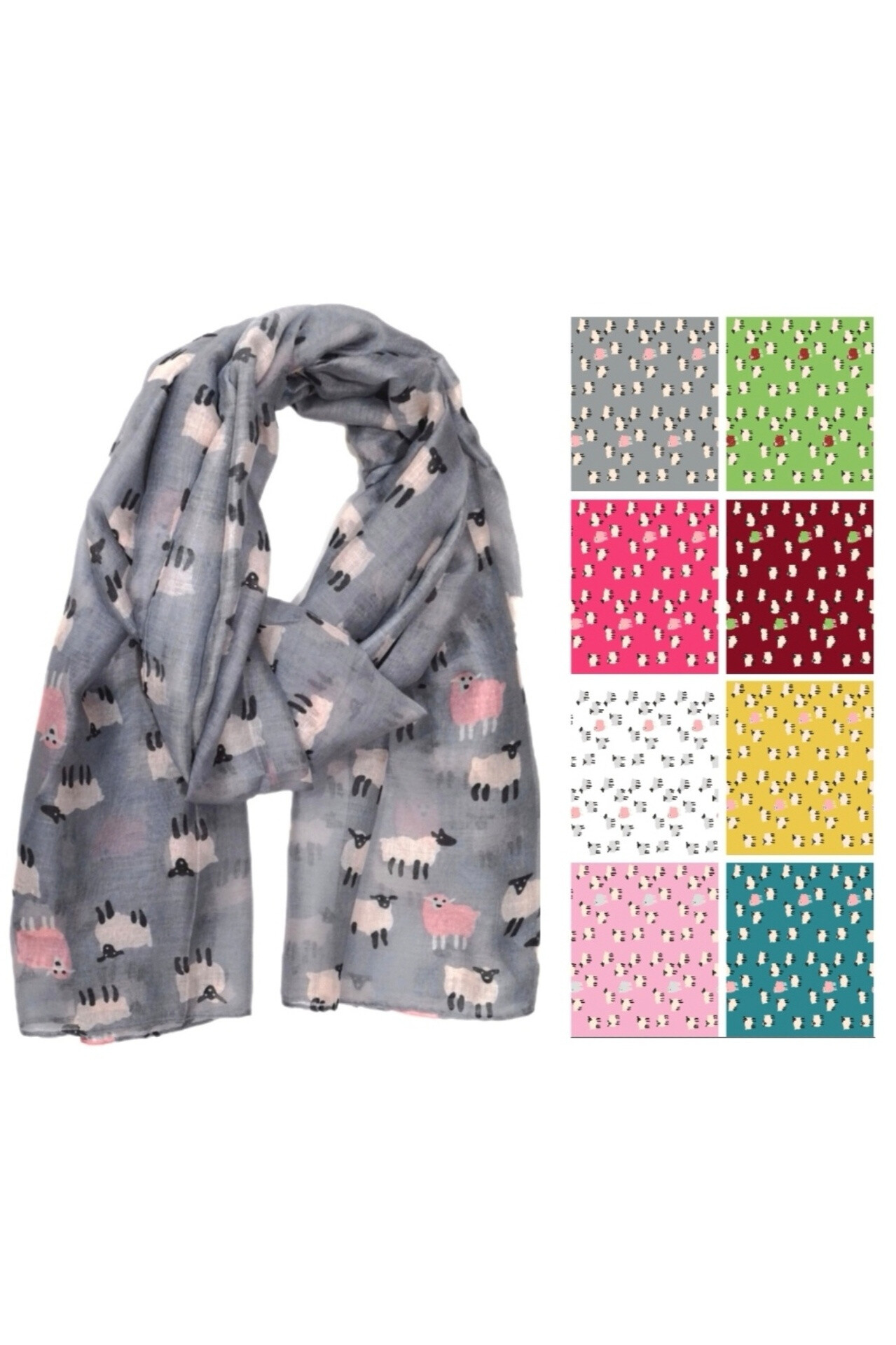 Grossiste Da Fashion - écharpe dessin mouton sheep