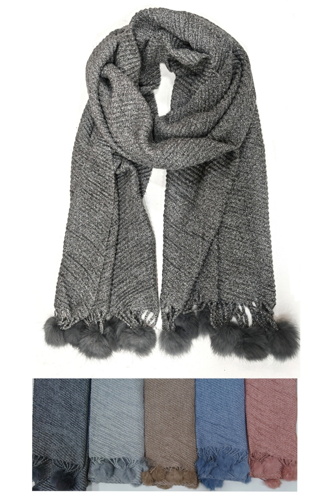 Grossiste Da Fashion - écharpe pompon