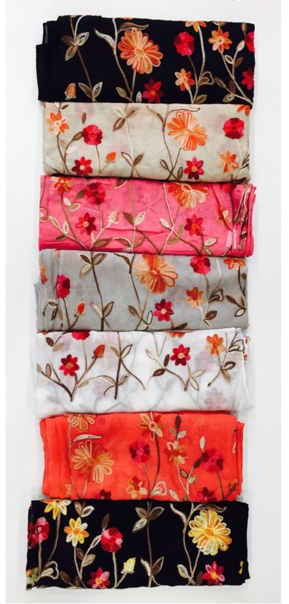 Wholesaler Da Fashion - scarf shawl embroidered flowers