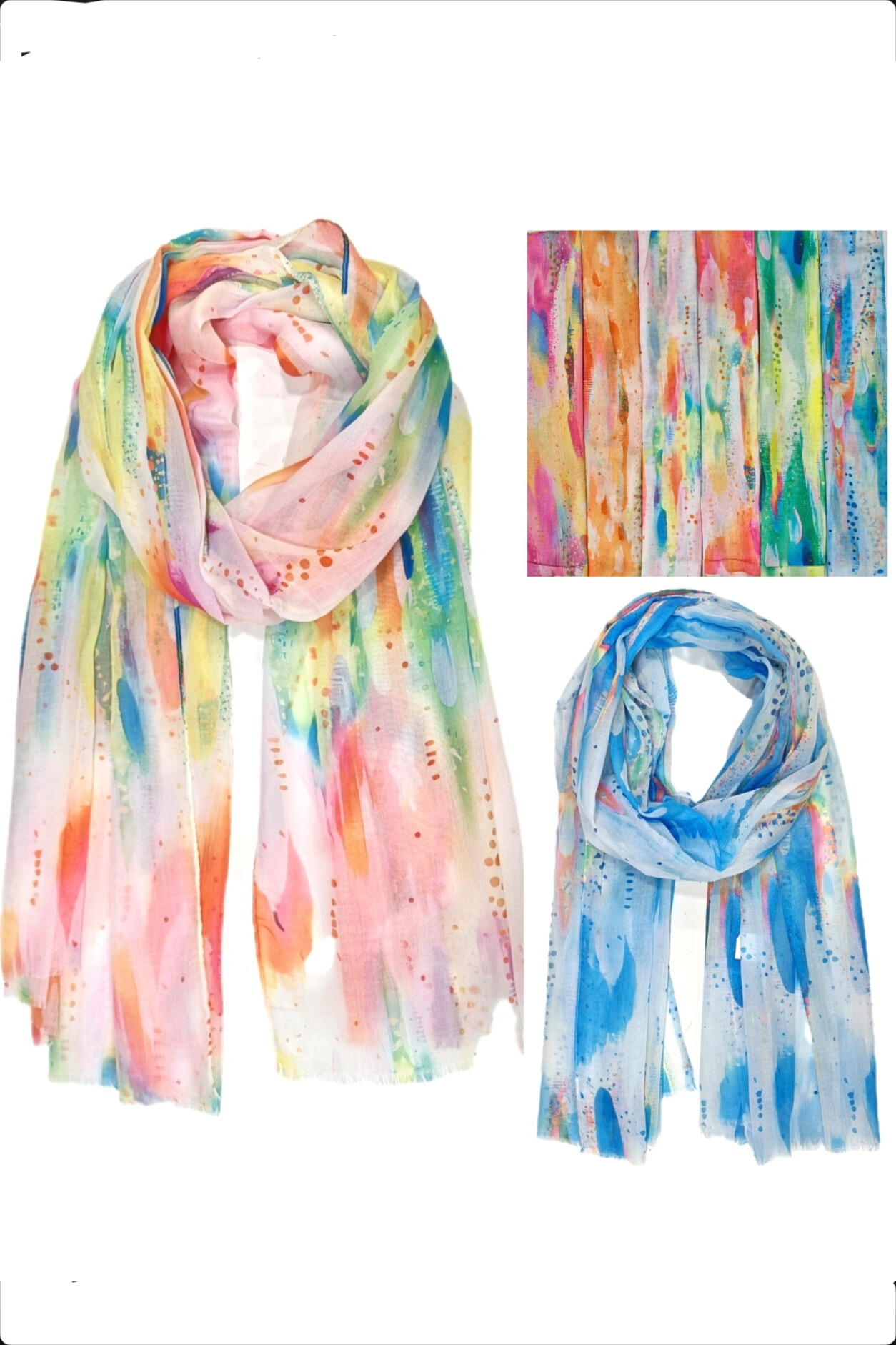 Wholesaler Da Fashion - End Summer Strich Multicolored Silk Multicolors very silky