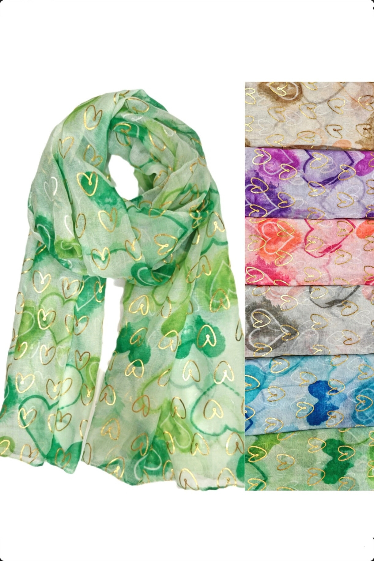 Wholesaler Da Fashion - Golden golden heart print