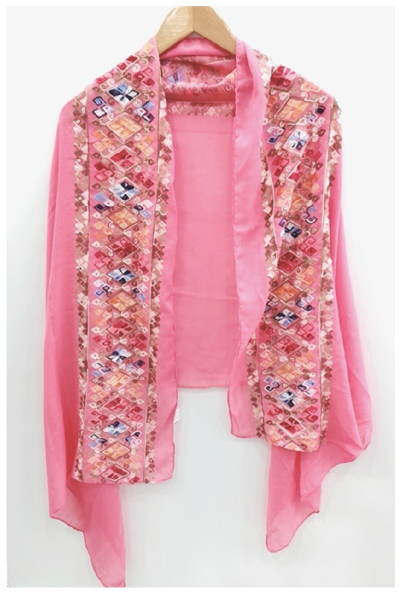 Wholesaler Da Fashion - scarf embroidered on the length