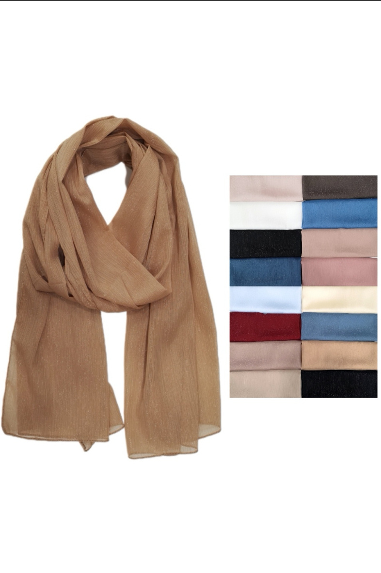 Wholesaler Da Fashion - Plain shiny silk and polyester blend