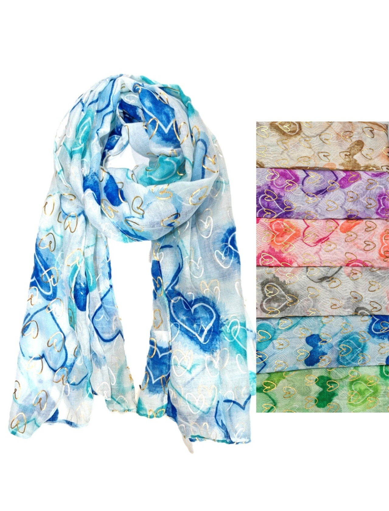 Wholesaler Da Fashion - Golden golden heart print