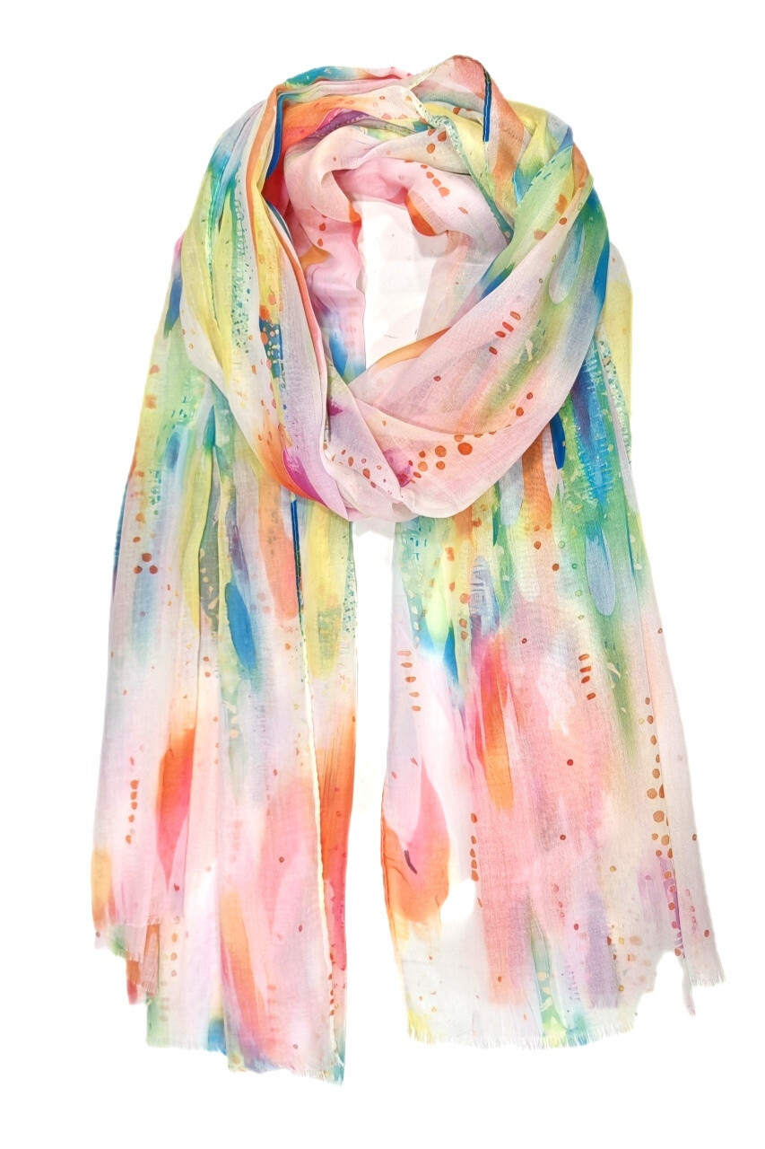 Wholesaler Da Fashion - End Summer Strich Multicolored Silk Multicolors very silky