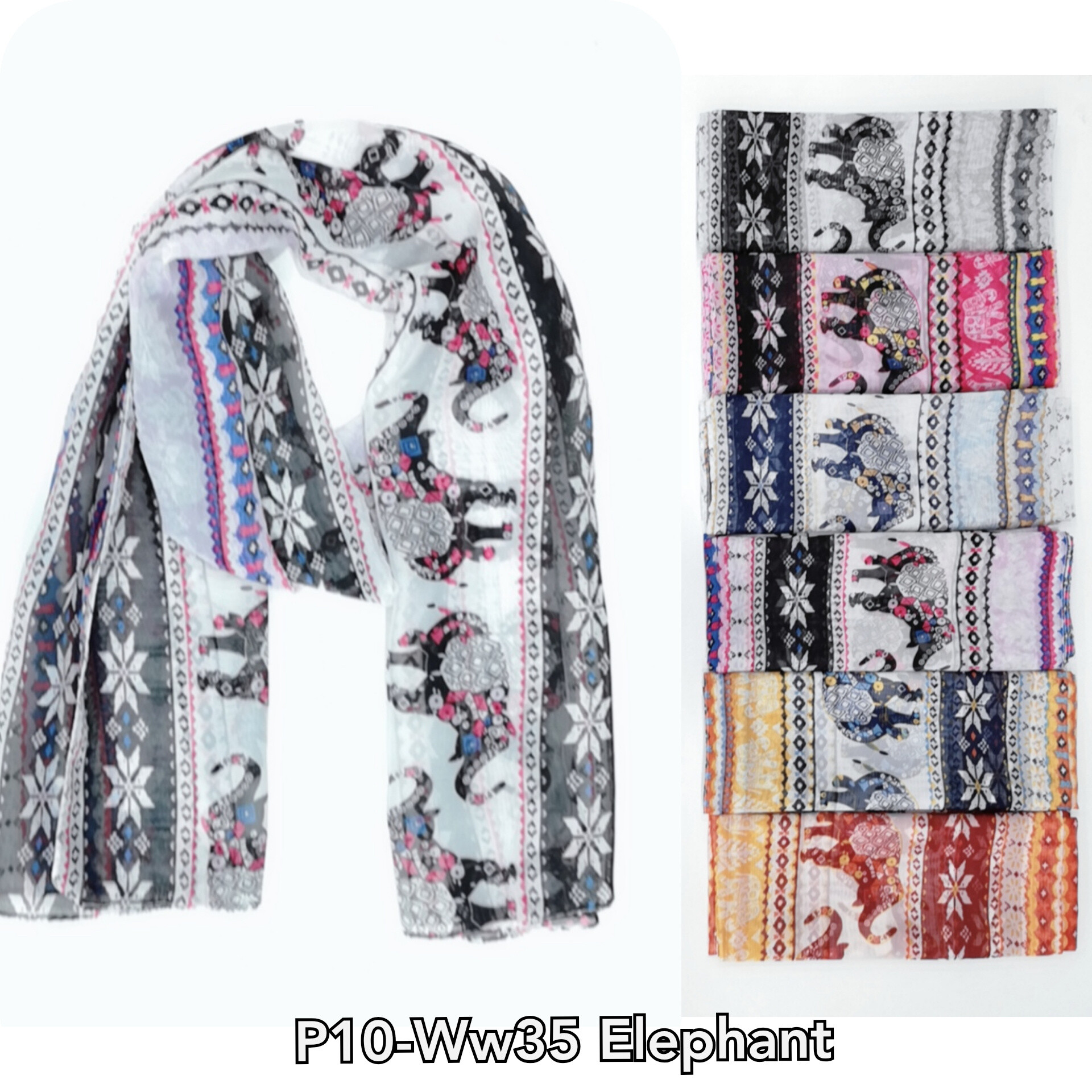 Wholesaler Da Fashion - Elephant printed scarf