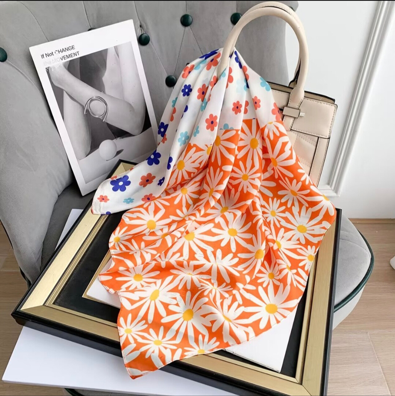 Wholesaler Da Fashion - Silk Silk mixed Marguerite Flowers Vive summer colored