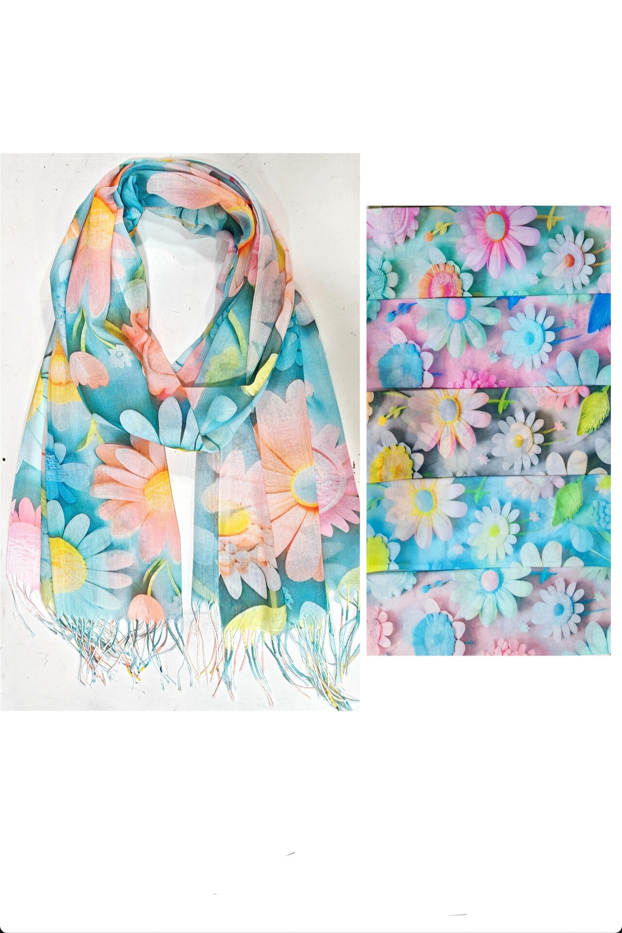 Wholesaler Da Fashion - Flower Marguerite Pastel Cotton