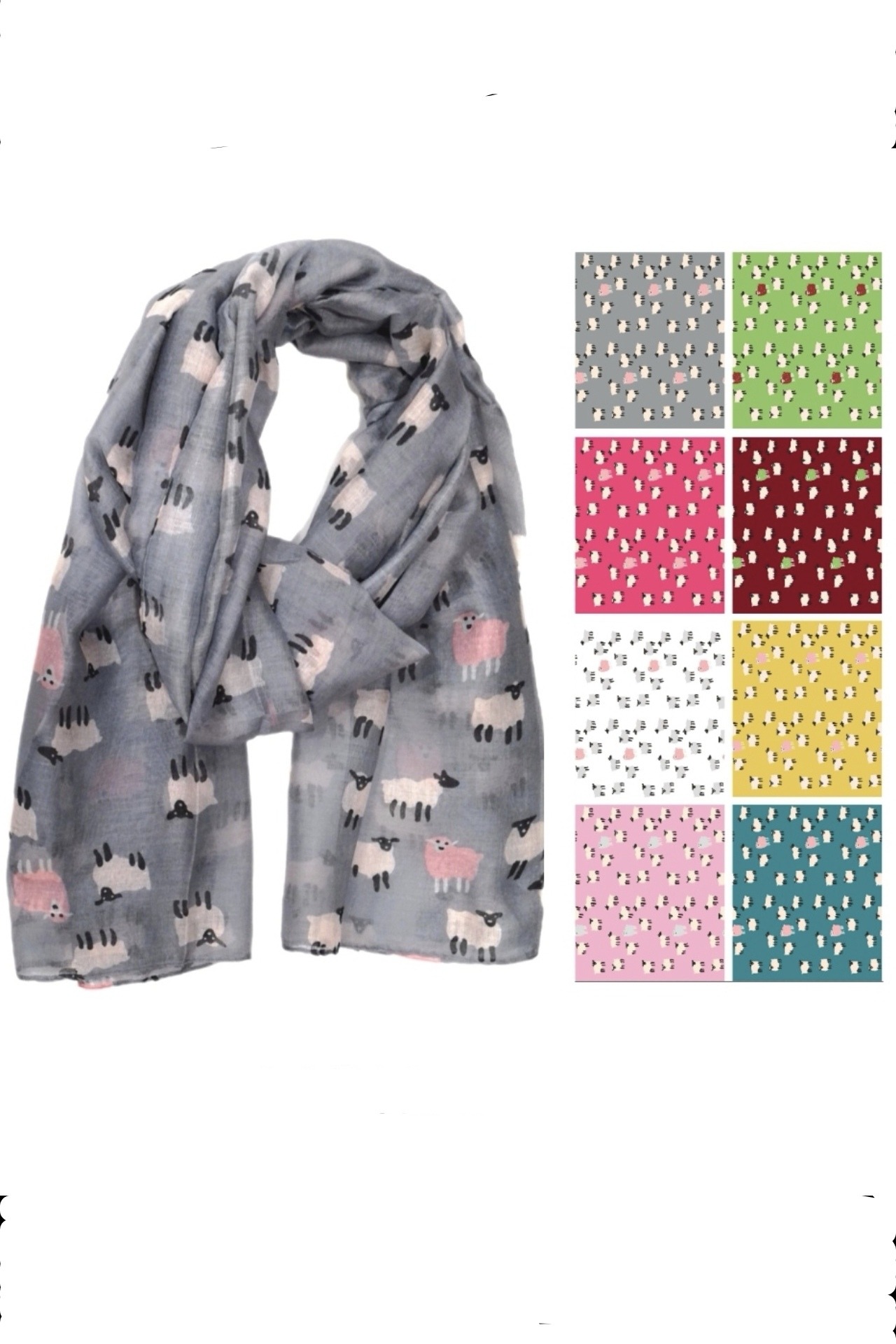 Grossiste Da Fashion - écharpe foulard motif animaux mouton