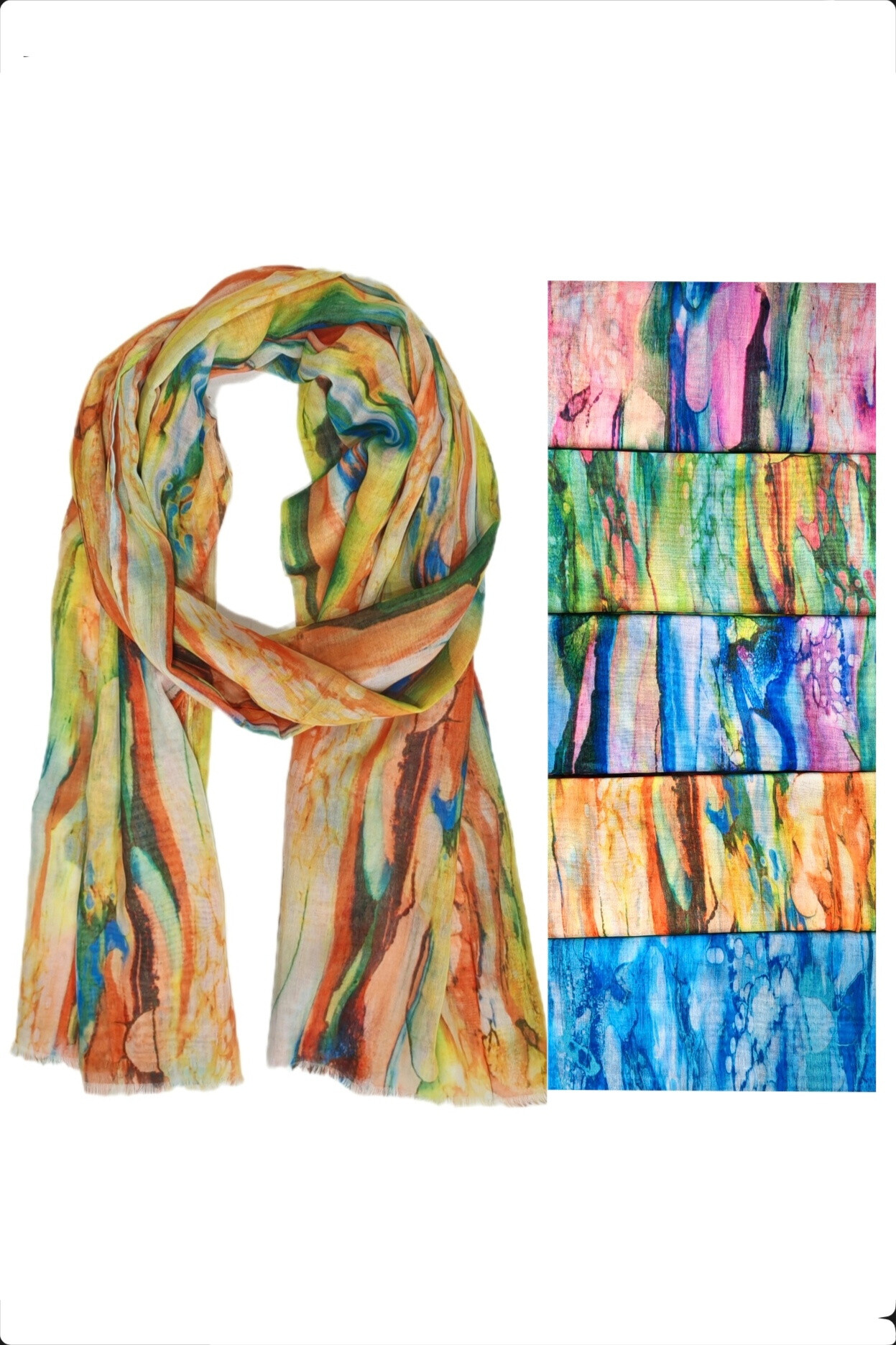Wholesaler Da Fashion - striped multicolored scarf