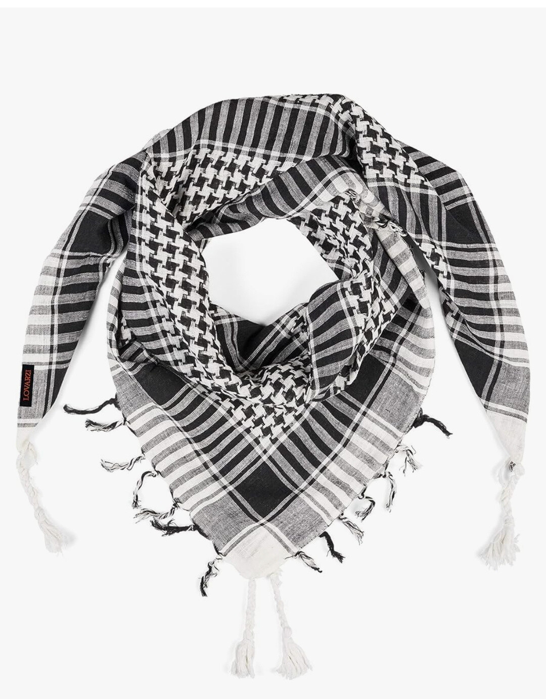 Wholesaler Da Fashion - White black tile scarf