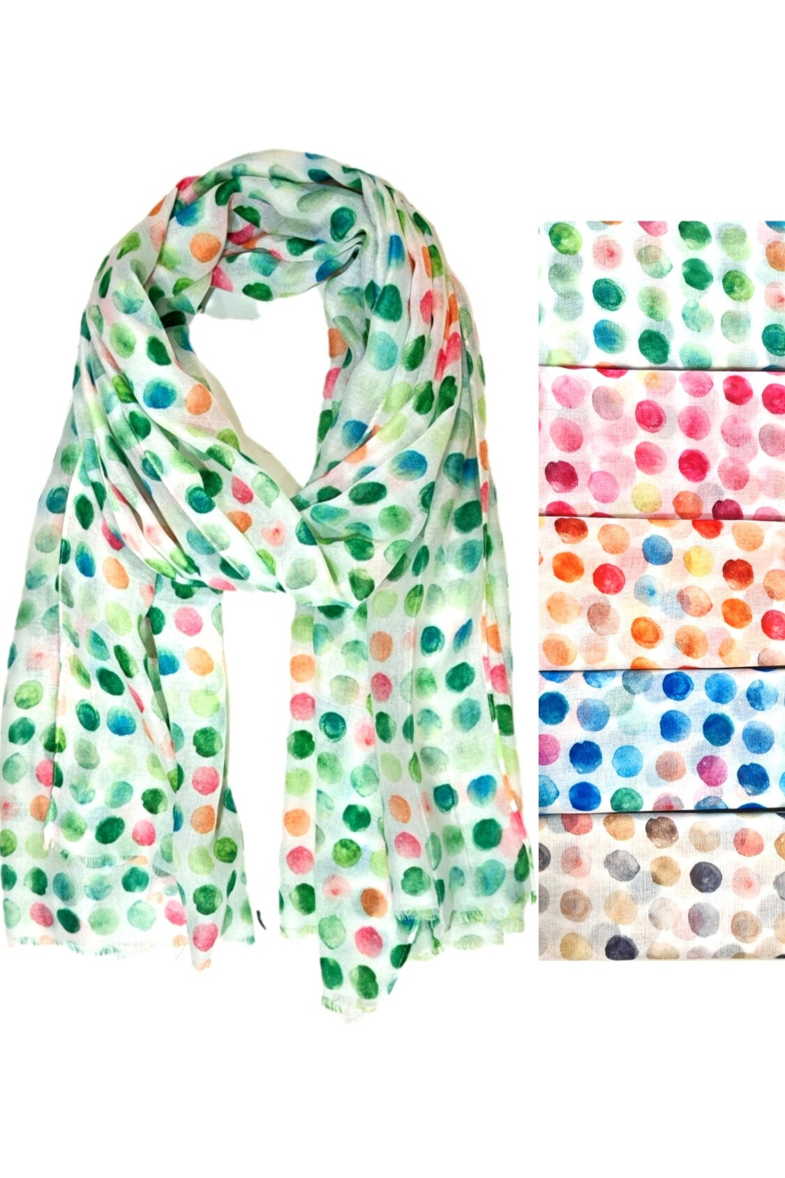 Wholesaler Da Fashion - Multicolored scarf Small Silk Pea very soft viscose