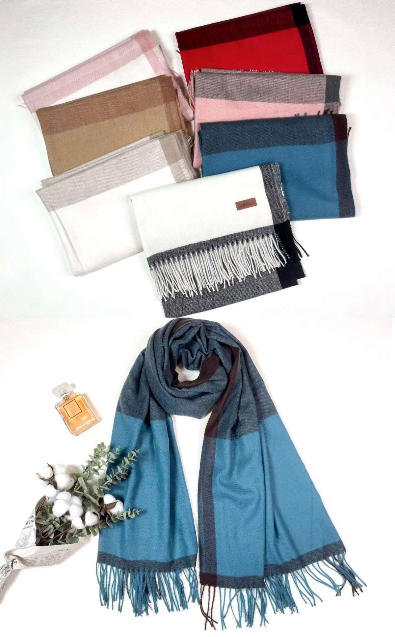 Grossiste Da Fashion - Echarpe uni grand carreau