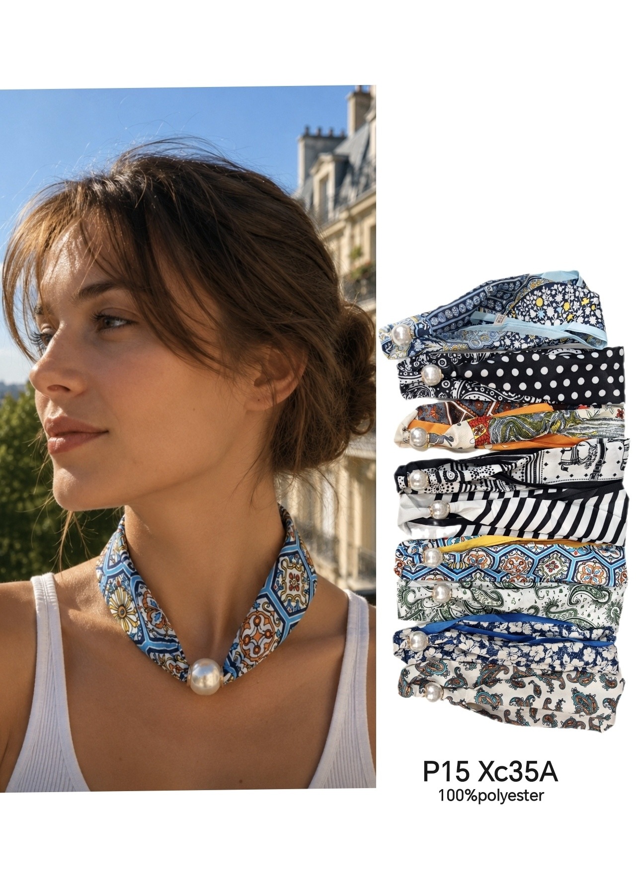 Grossista Da Fashion - Nastro collo perle