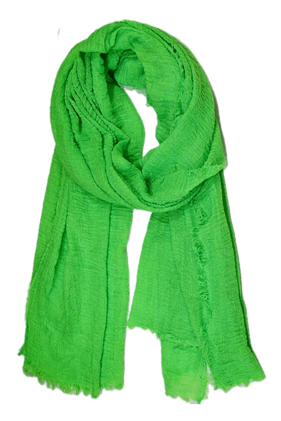 Wholesaler Da Fashion - Green crumpled chèches