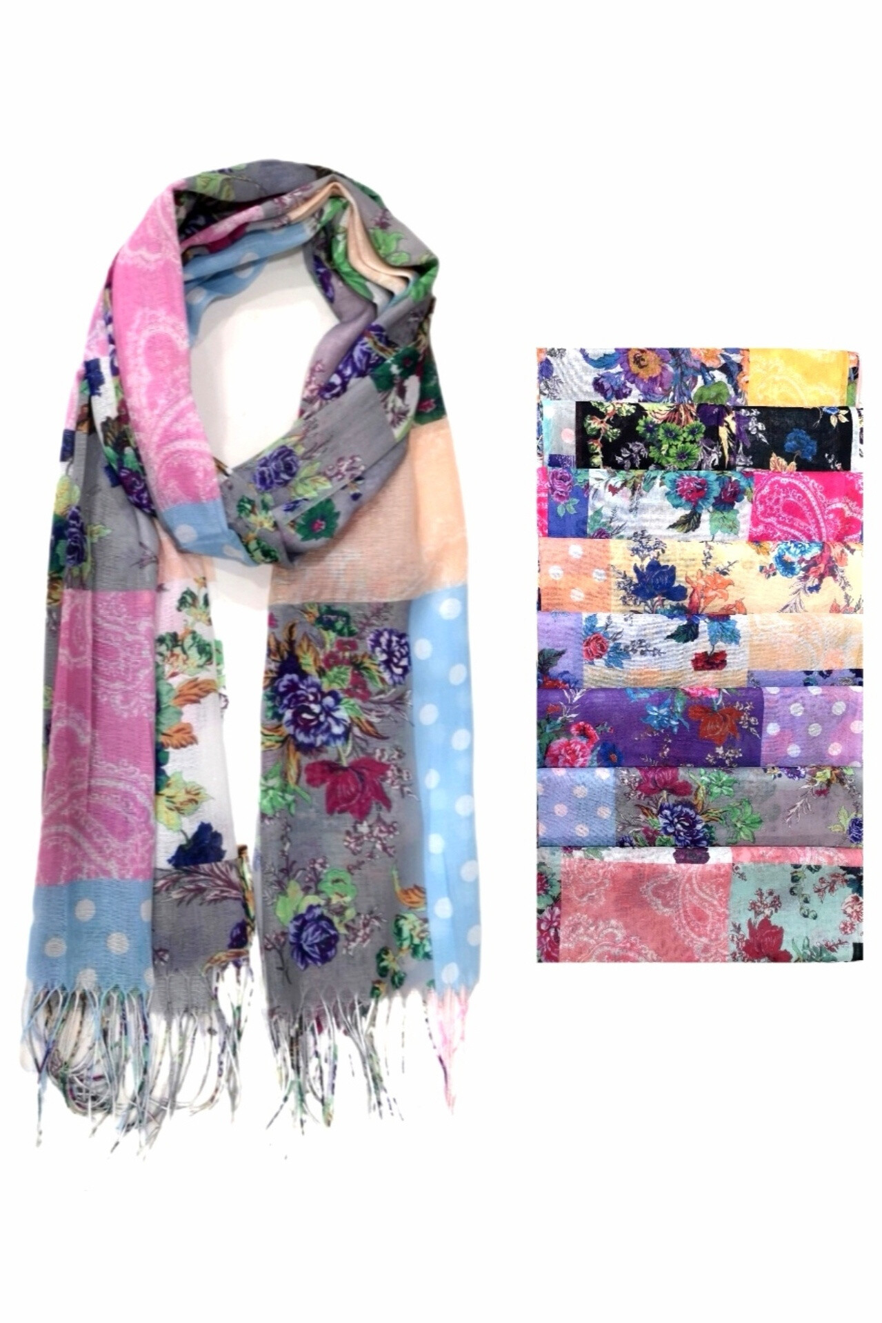 Grossiste Da Fashion - echarpe imprimé petit fleur liberty