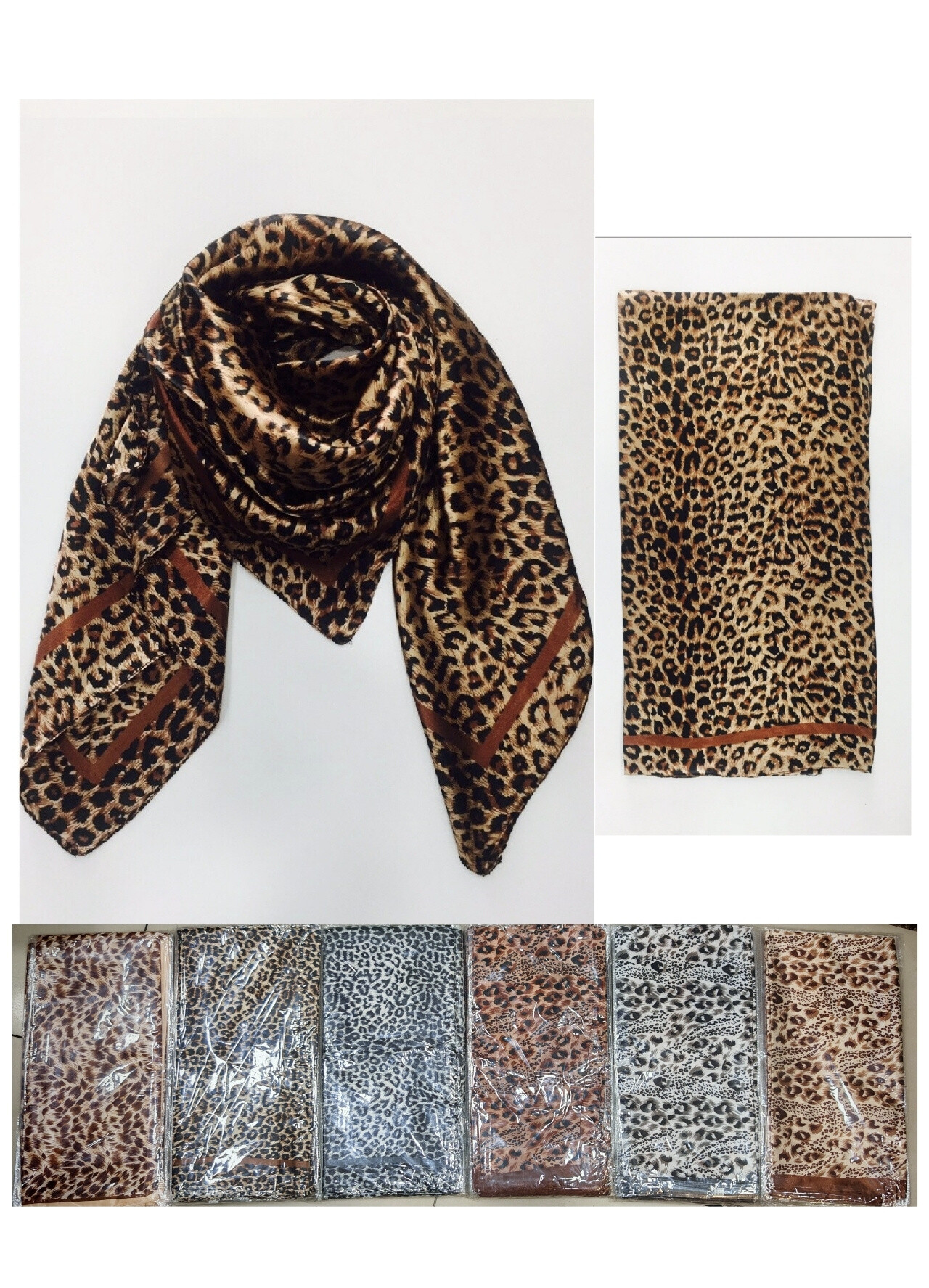 Wholesaler Da Fashion - Panther satin square 90x90cm