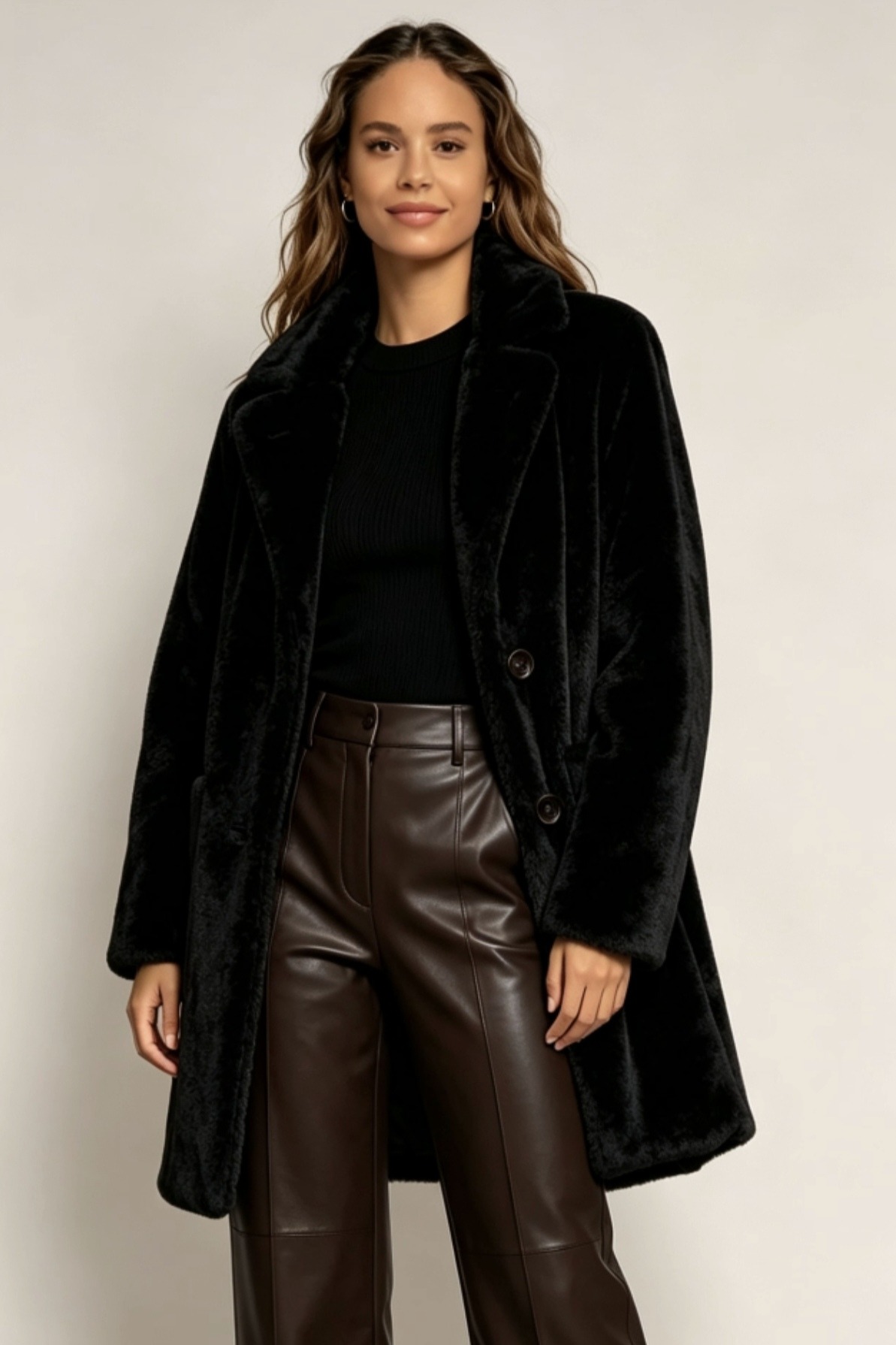 Großhändler Da Fashion - Kunstpelzmantel