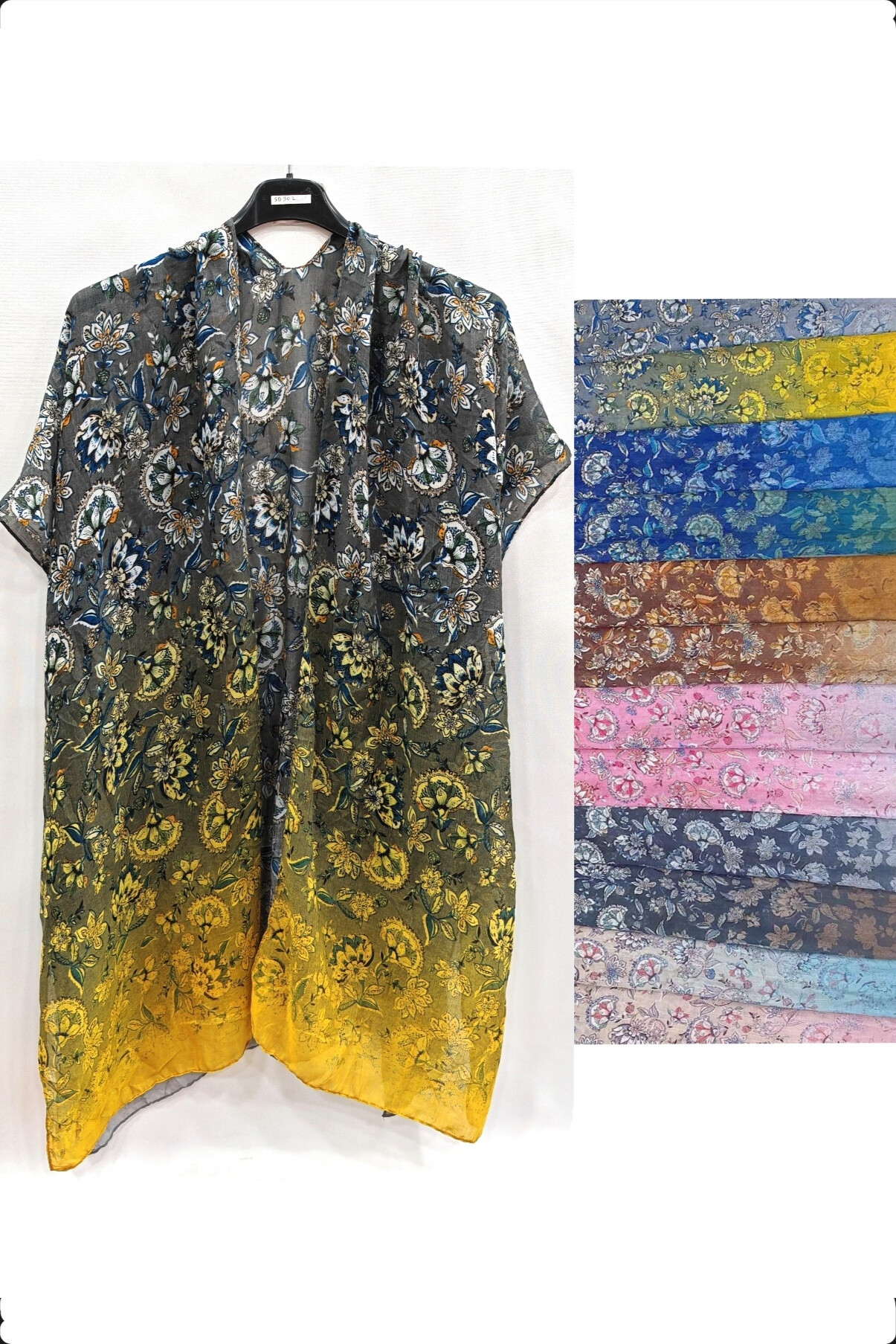 Wholesaler Da Fashion - Top open summer multicolored flower motif
