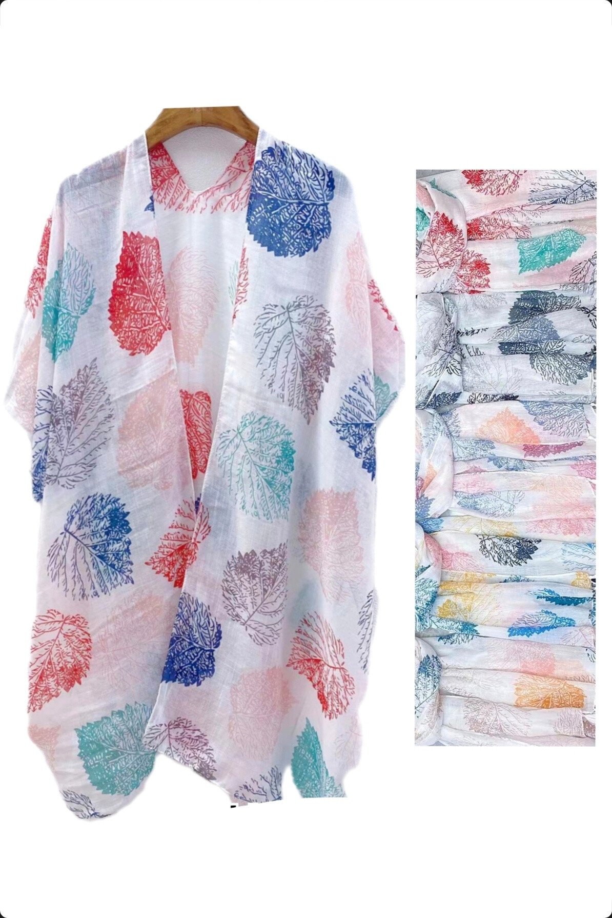 Wholesaler Da Fashion - Top open summer multicolored flower motif