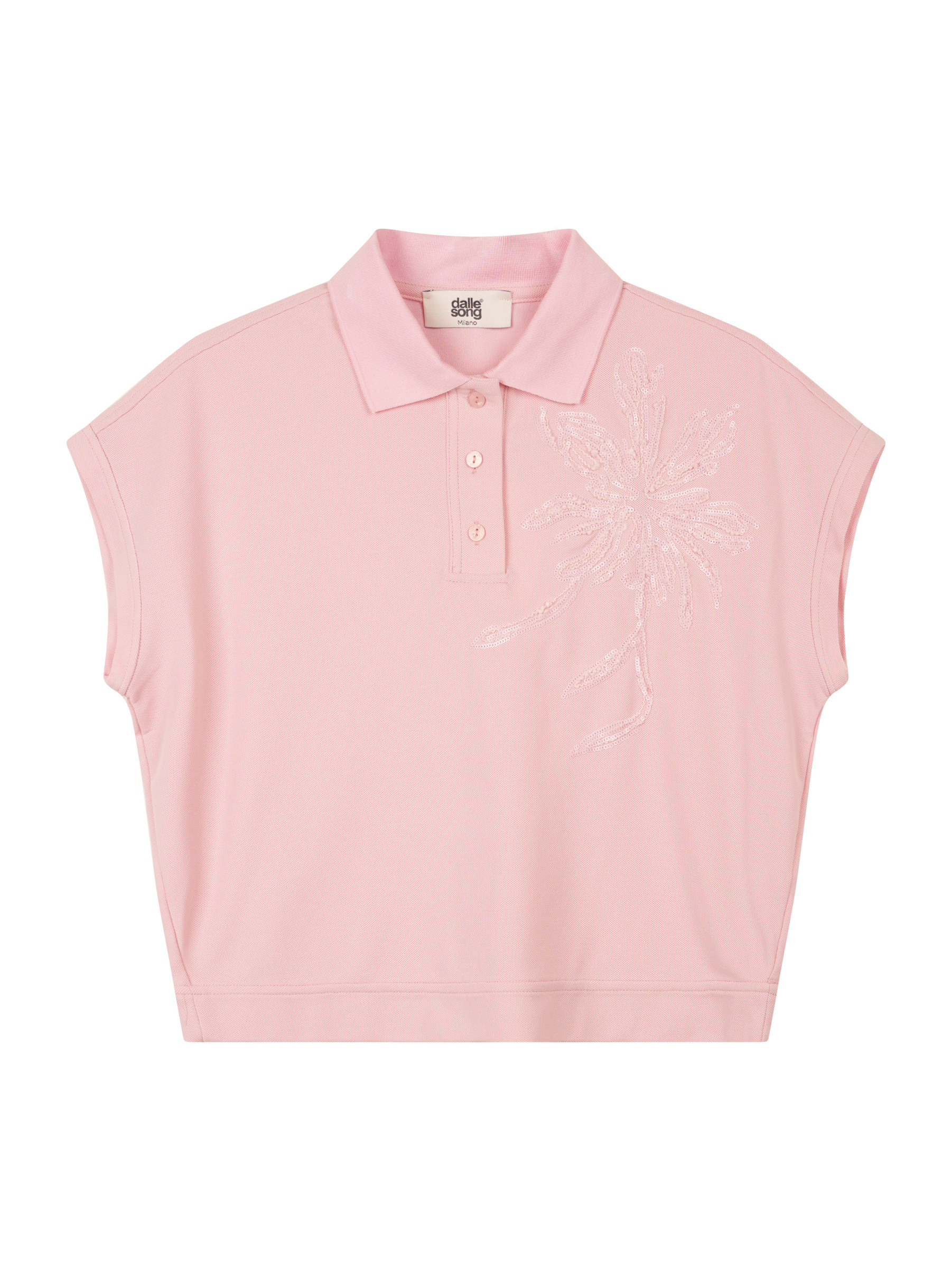 Grossista dallesong - T-shirt in cotone con dettaglio strass