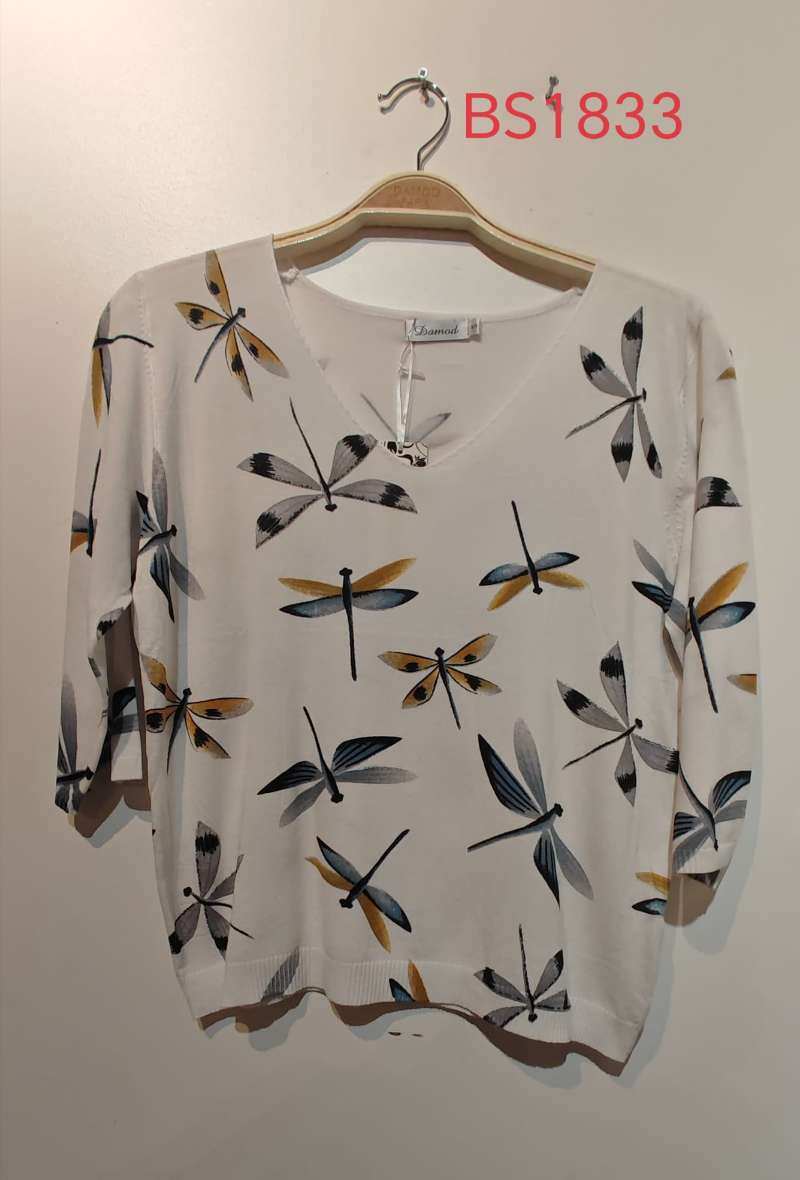 Wholesaler DAMOD - Fine knit print sweater