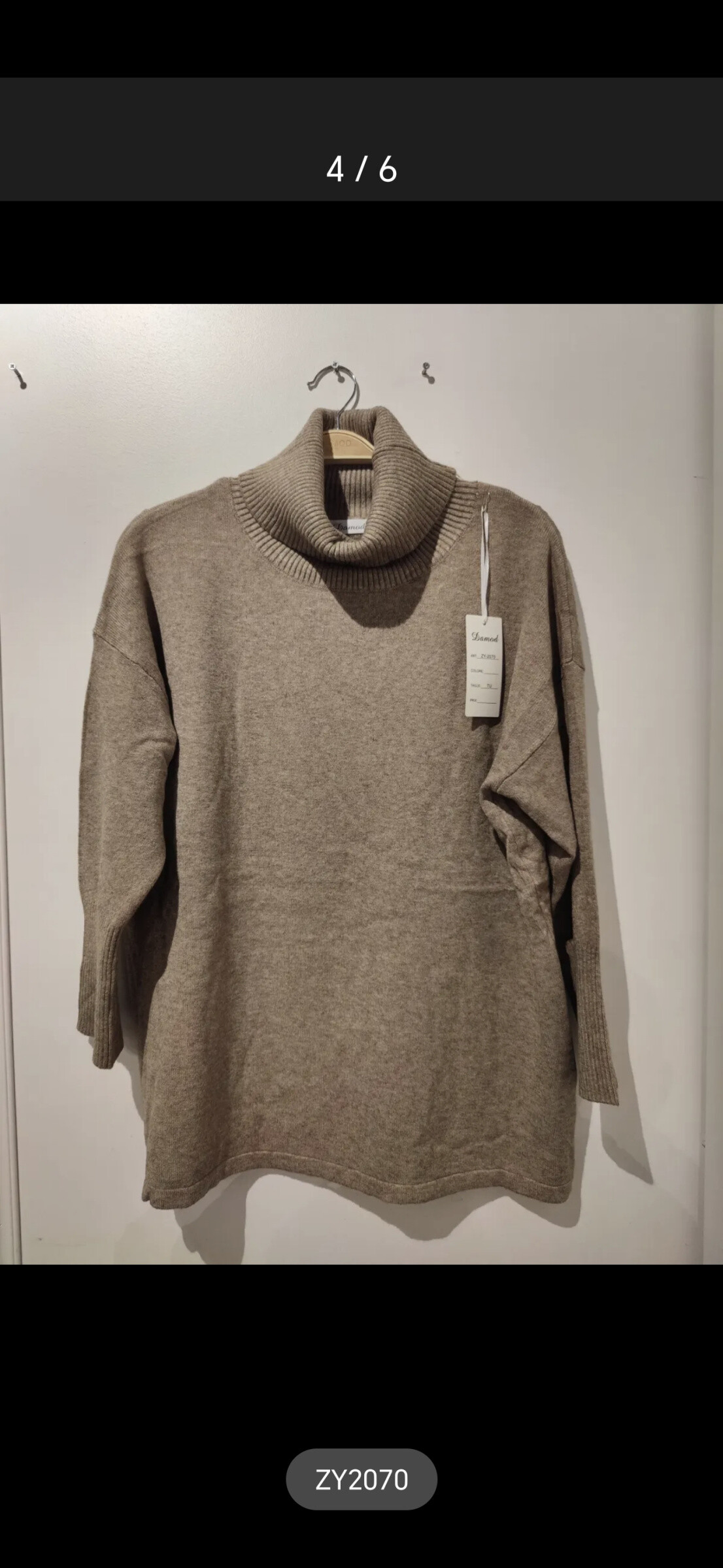 Wholesaler DAMOD - large size turtleneck sweater