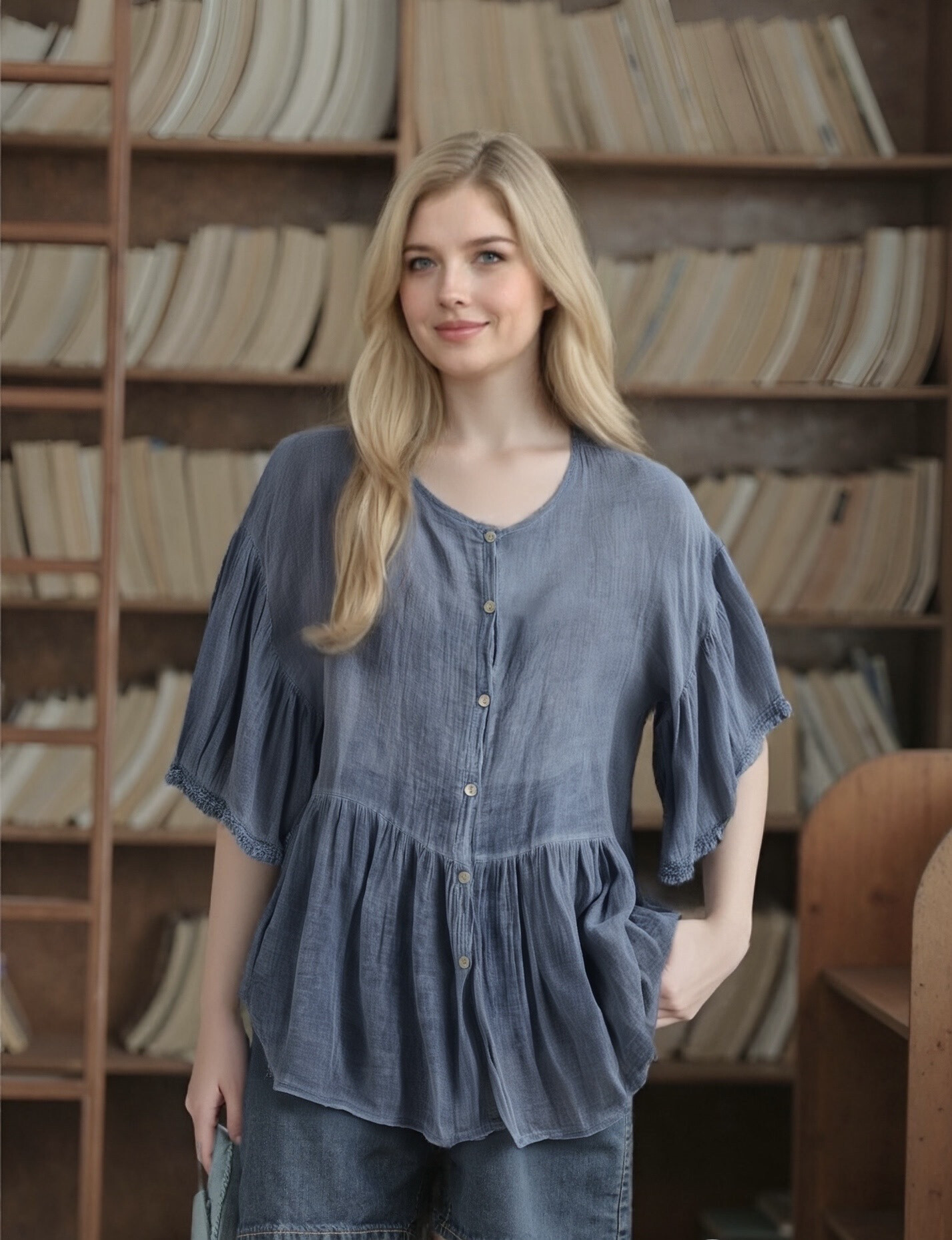 Mayorista Danny - Blusa con mangas del volante