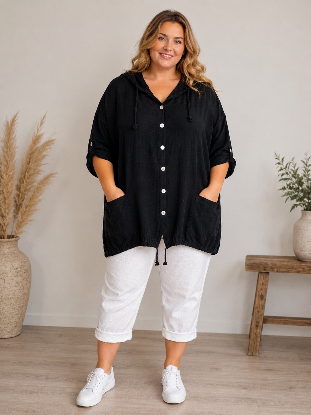 Grossiste Danny - Gilet en coton et lin