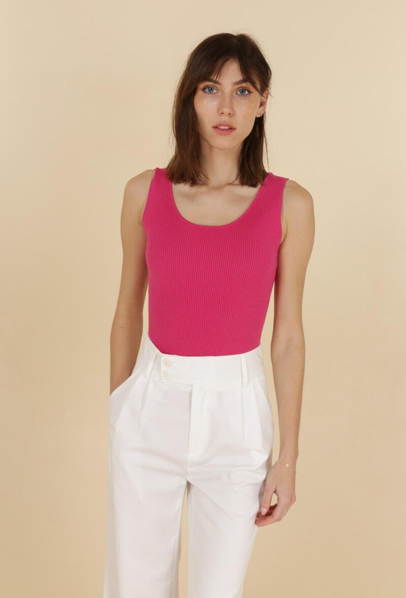 Grossista DAPHNEA - Body in maglia a coste