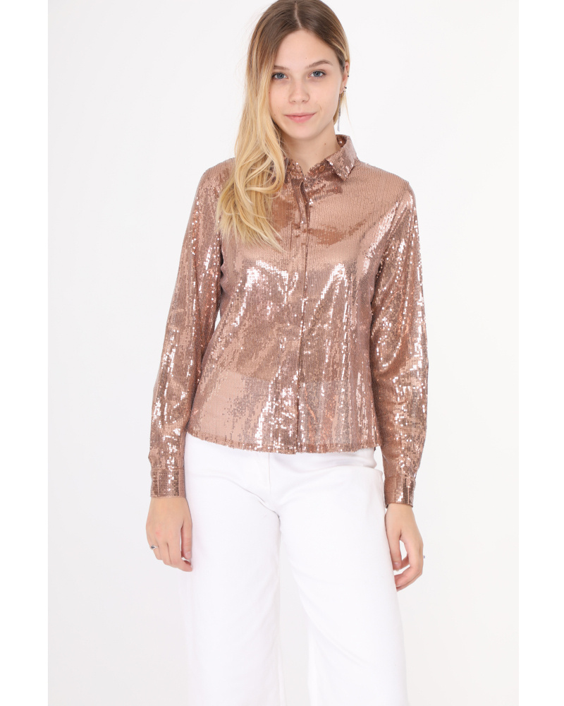 Grossista DAPHNEA - Camicia di paillettes