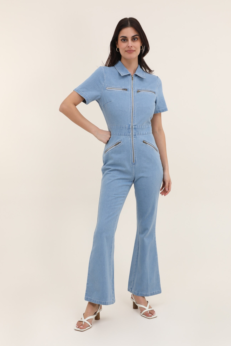 Großhändler DAPHNEA - DENIM-OVERALL MIT REISSVERSCHLUSS