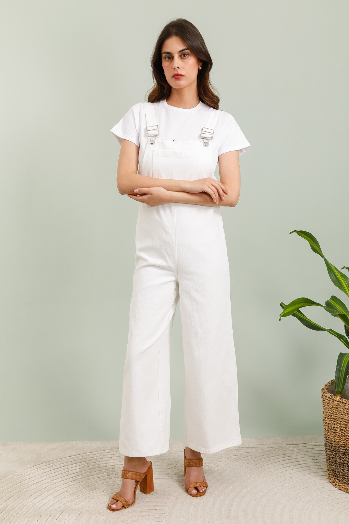 Wholesaler DAPHNEA - Large denim overalls combination