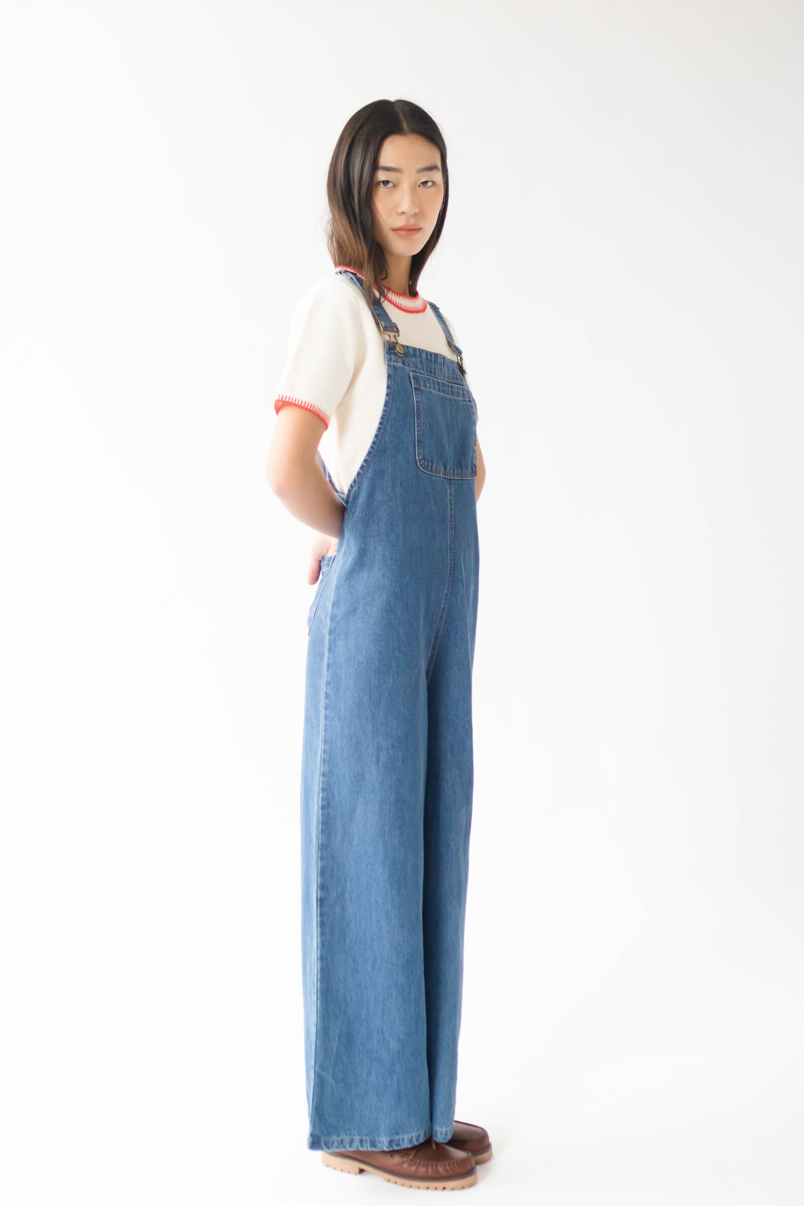 Grossiste DAPHNEA - COMBINAISON SALOPETTE DENIM LARGE