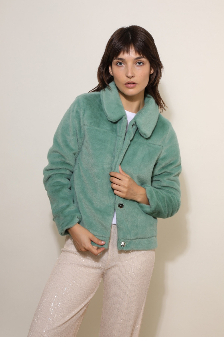 Grossista DAPHNEA - Cappotto in morbida pelle