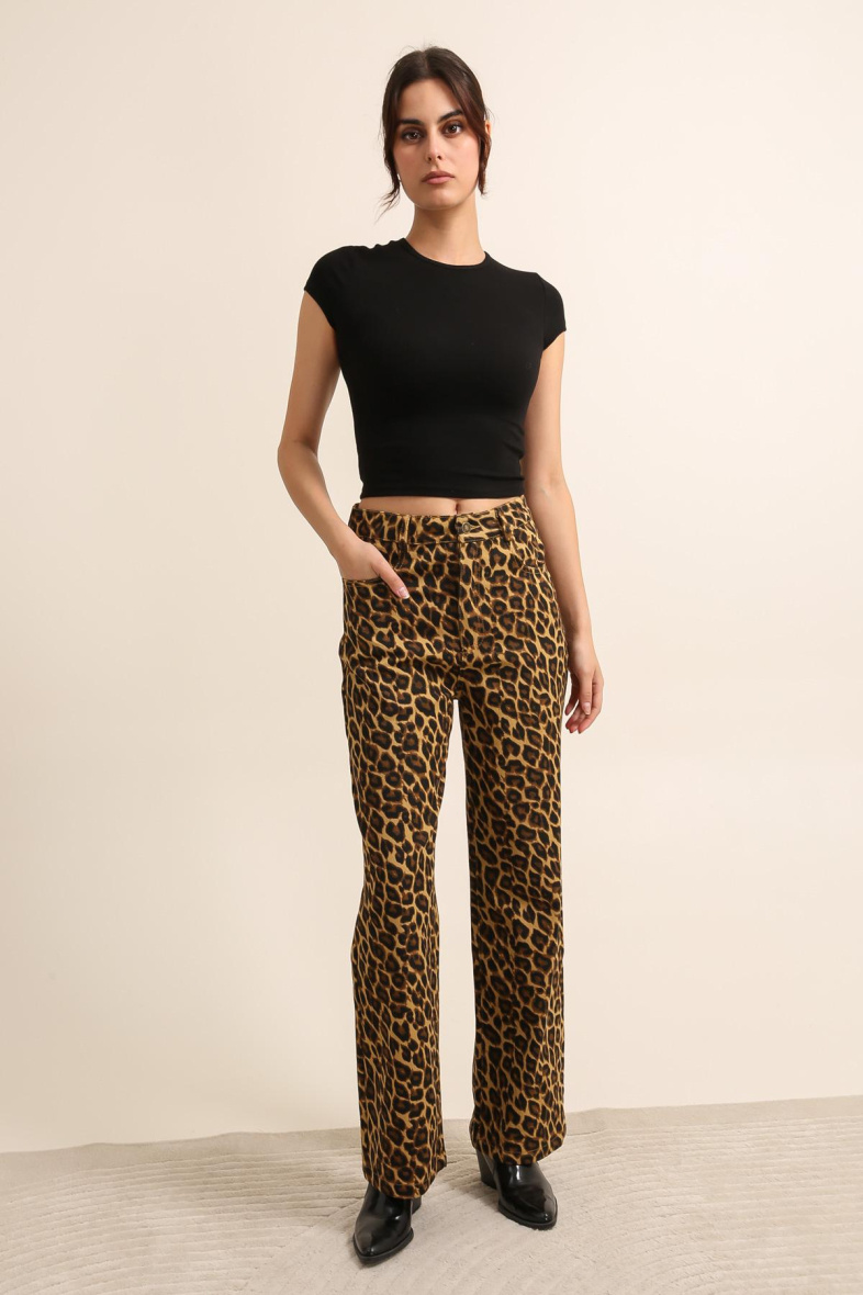 Wholesaler DAPHNEA - LEOPARD TROUSERS