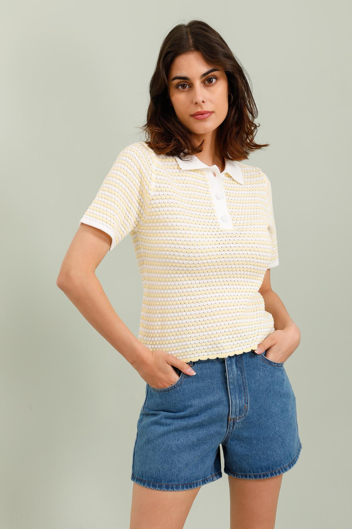 Wholesaler DAPHNEA - Striped mesh