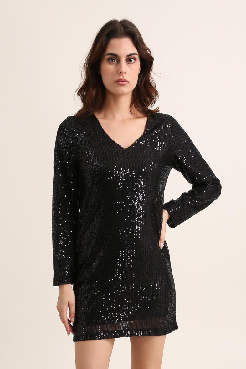 Wholesaler DAPHNEA - Sequin Evening Dress