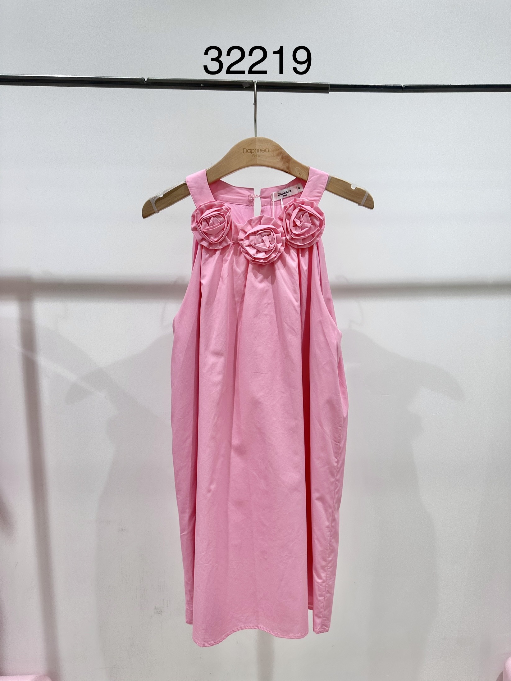 Mayorista DAPHNEA - Vestido de Mujer Sin Mangas en Línea A con Flores 3D