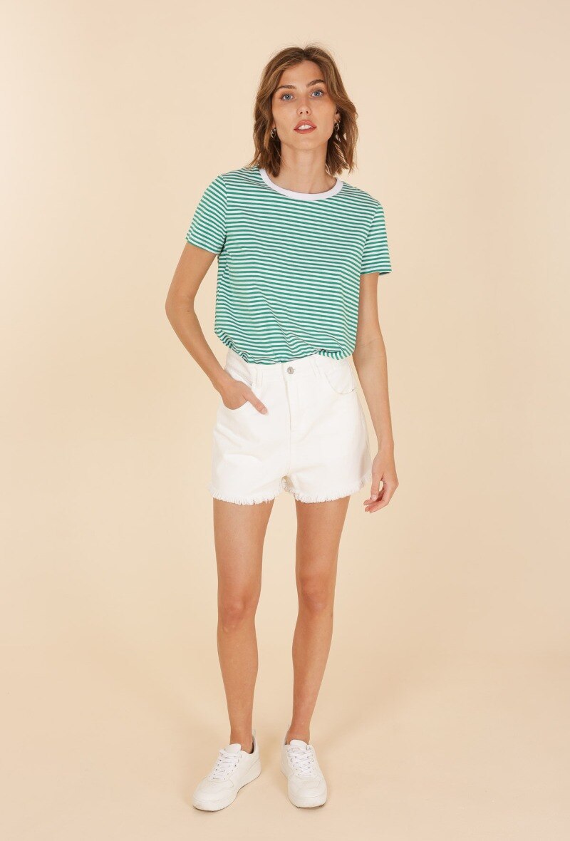 Grossiste DAPHNEA - Short en jean
