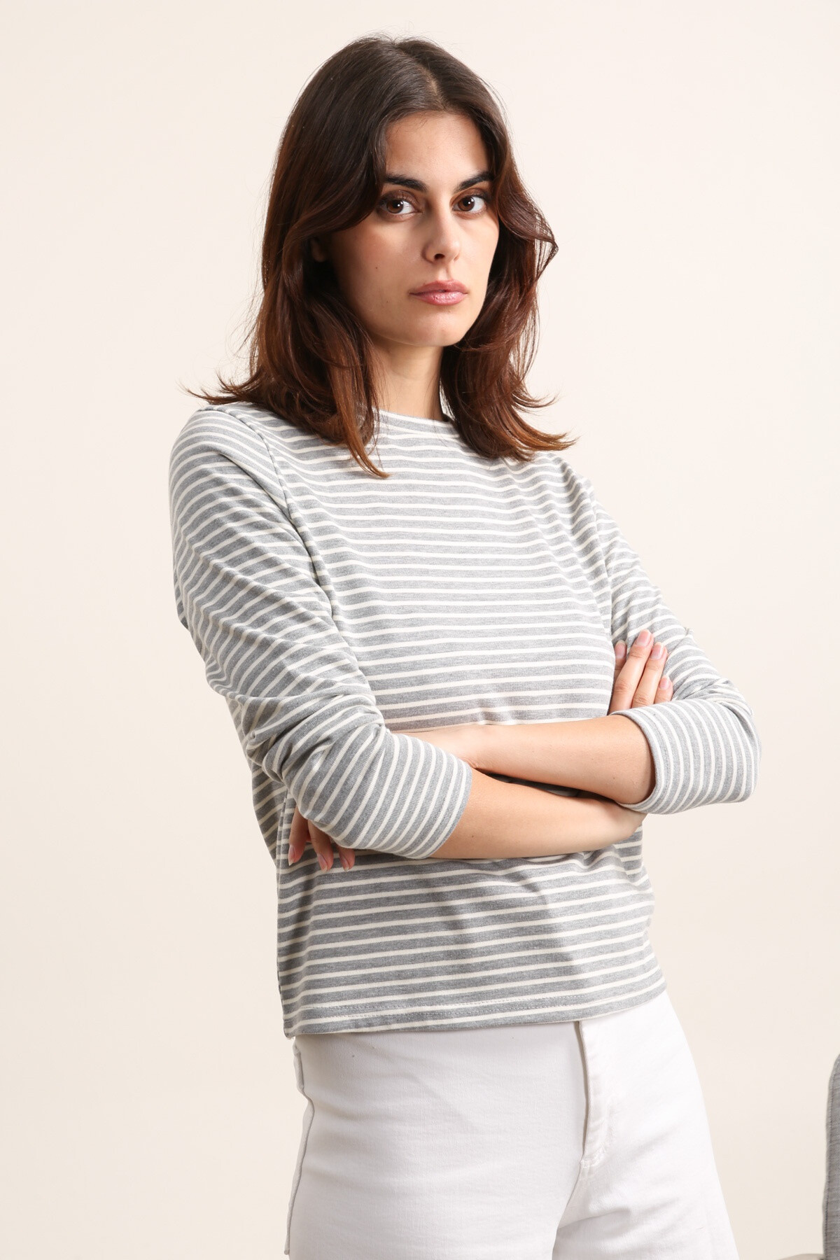 Wholesaler DAPHNEA - STRIPED SWEATSHIRT