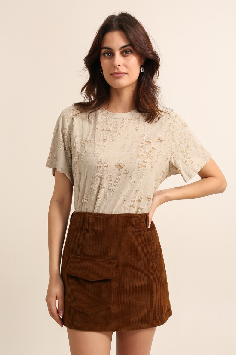 Großhändler DAPHNEA - Zerrissenes T-Shirt
