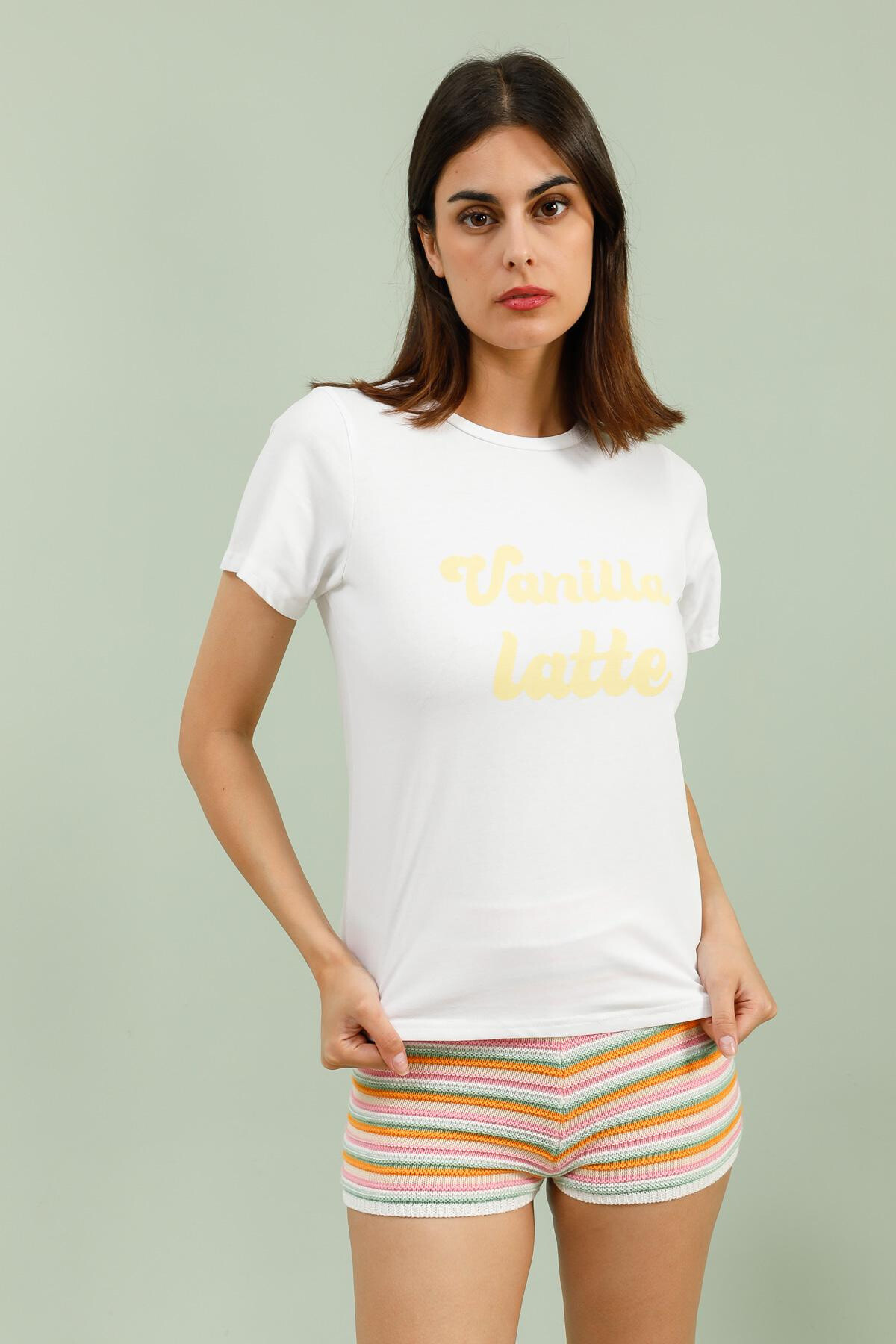 Großhändler DAPHNEA - T-SHIRT VANILLA LATTE