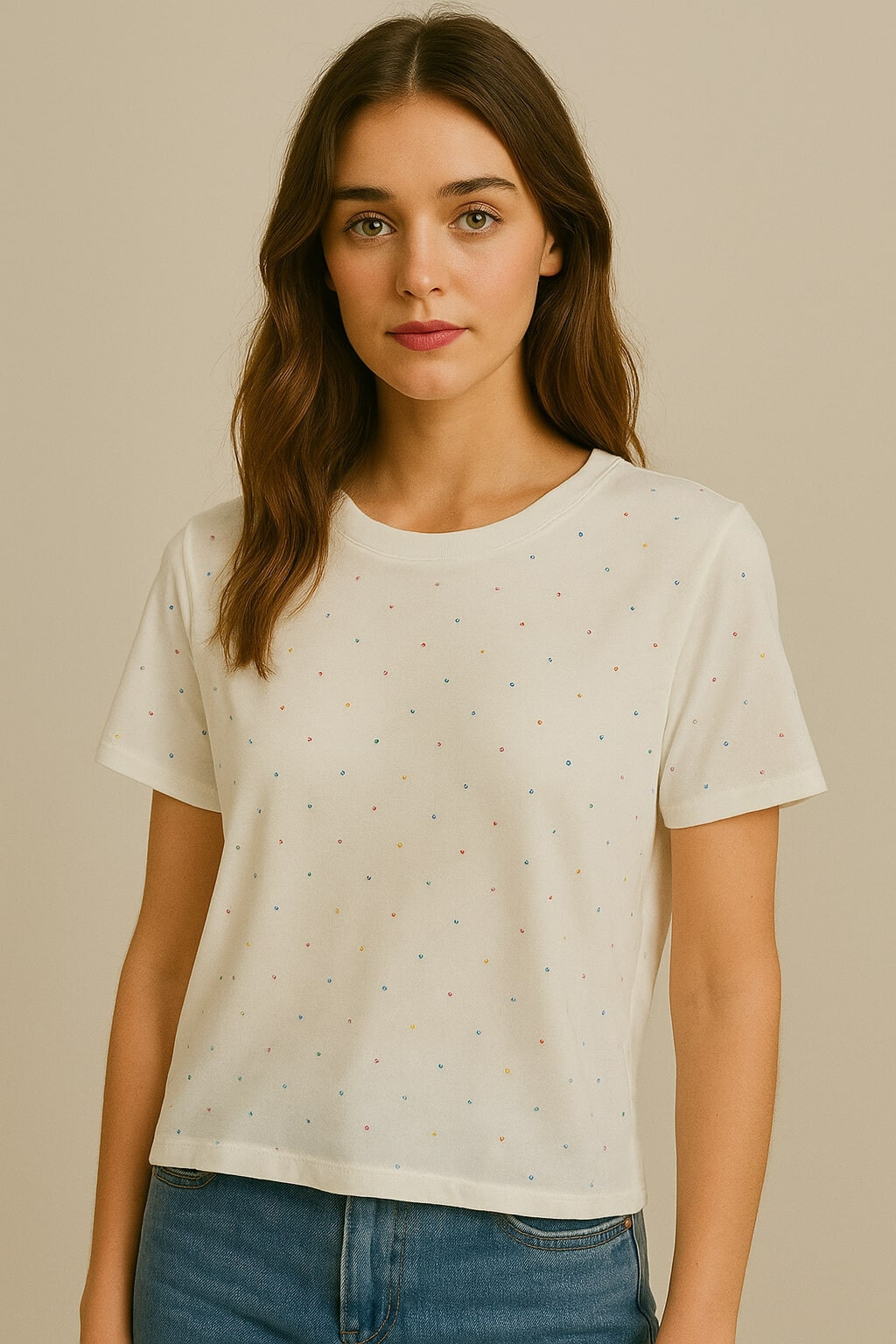 Großhändler DAPHNEA - STRASS T-SHIRT