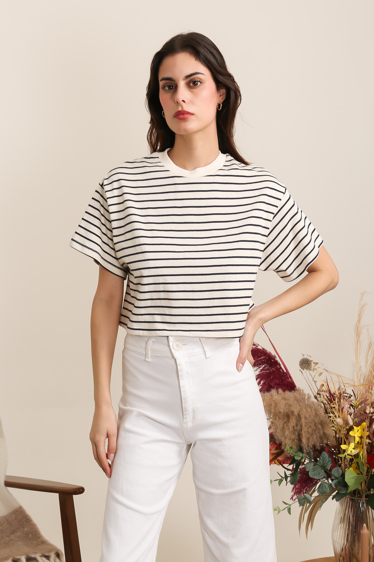 Grossiste DAPHNEA - T-SHIRT RAYÉ