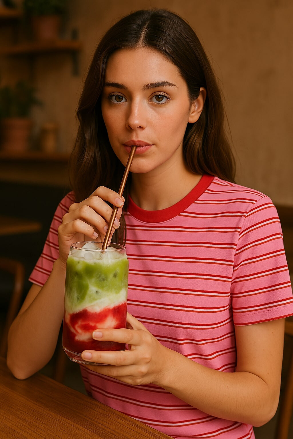Grossista DAPHNEA - T-shirt a due colori