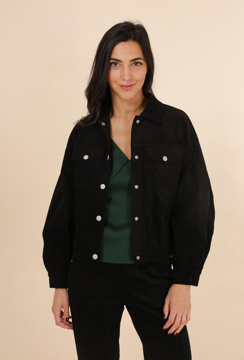 Jolie Veste Habillée En Velours Noir Pour Fille - Taille 6 Ans, Occasion En Très Bon état