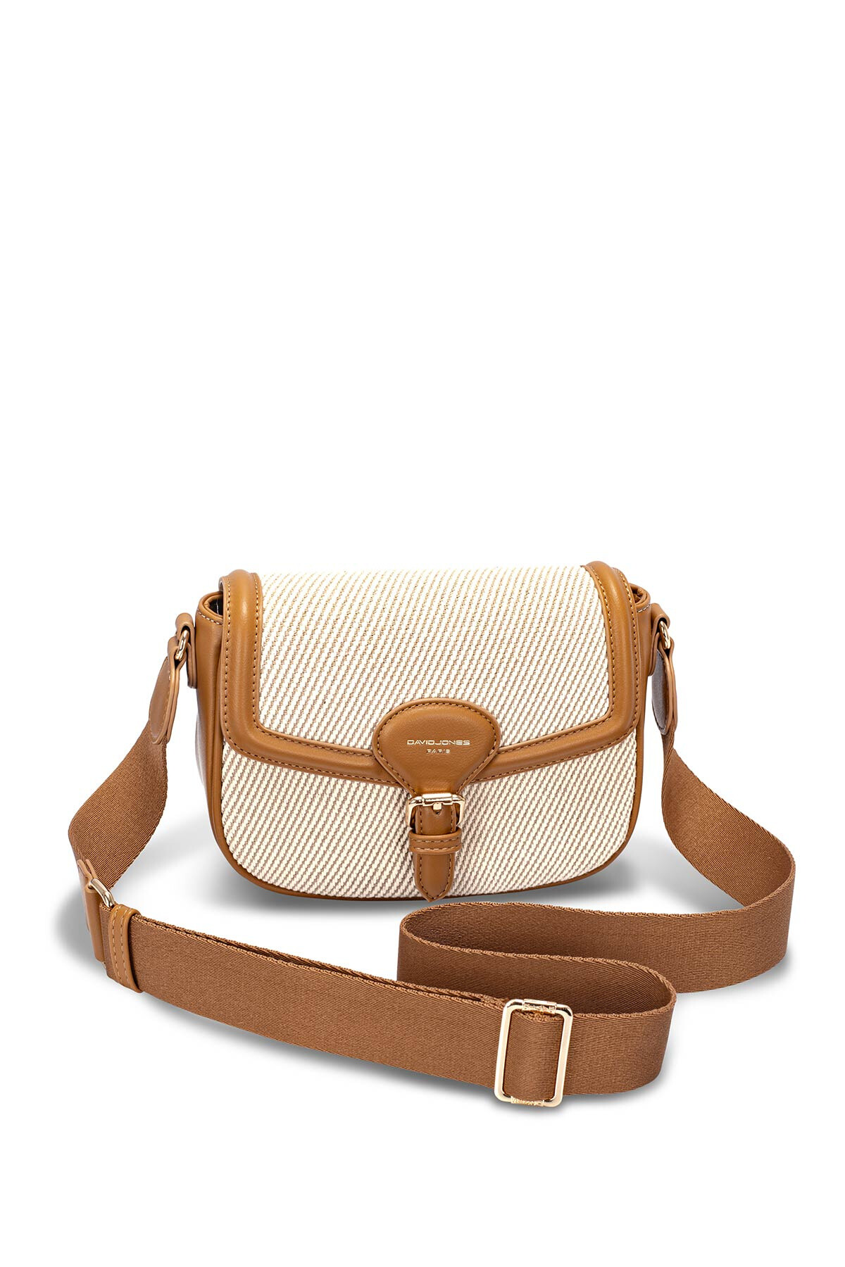 Grossista David Jones - CM7424 Borsa a tracolla in tessuto con patta David Jones