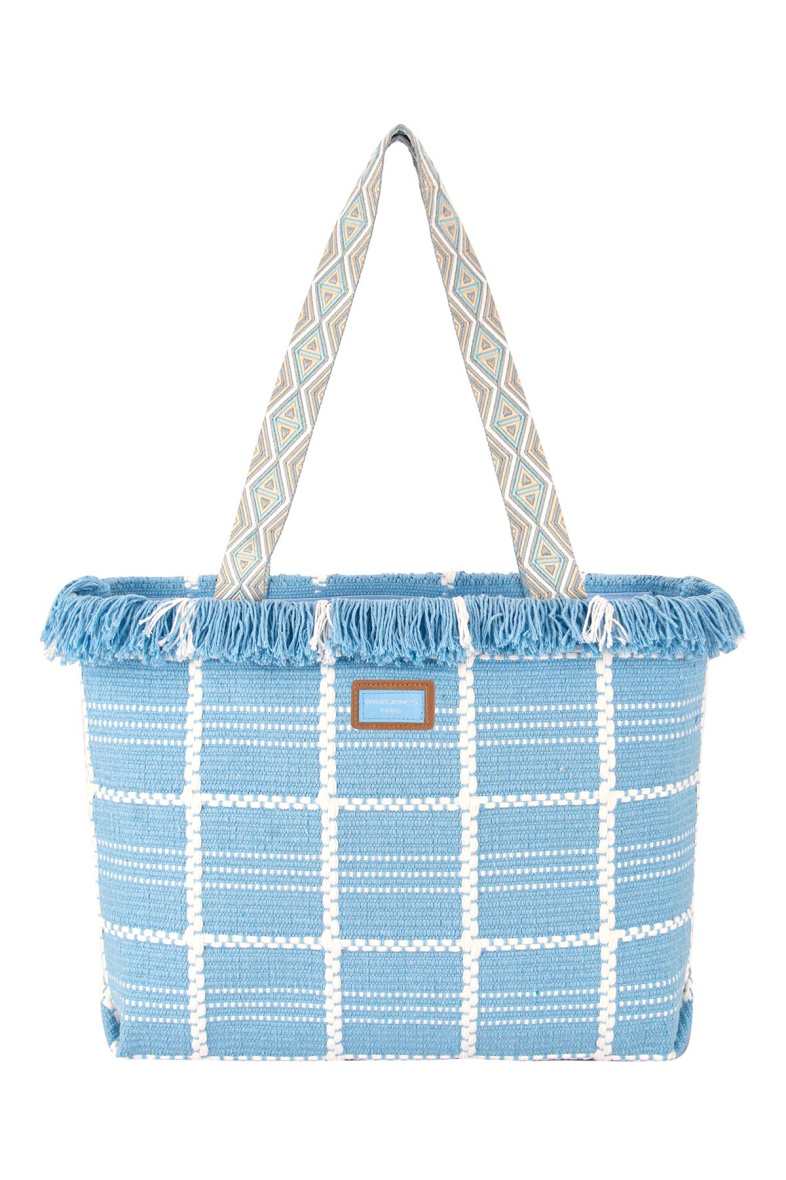 Wholesaler David Jones - DAVID JONES CM7065 Textile Large Shopping Bag | Beach Bag