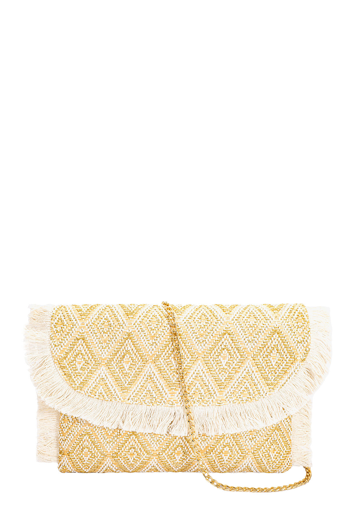 Wholesaler David Jones - CM7610 Bag pocket shoulder straw polypropylene gilded pattern